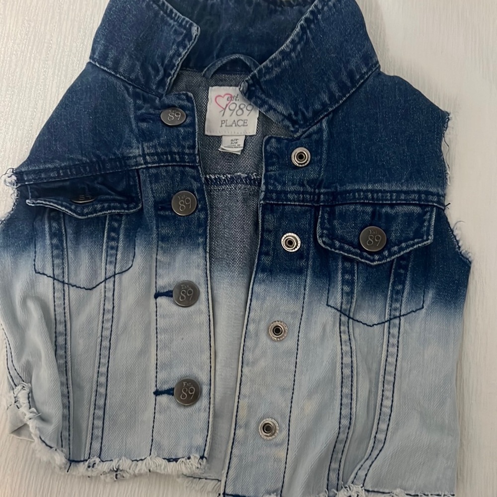 4/$15 Retro wash Denim Vest kidd 5/6